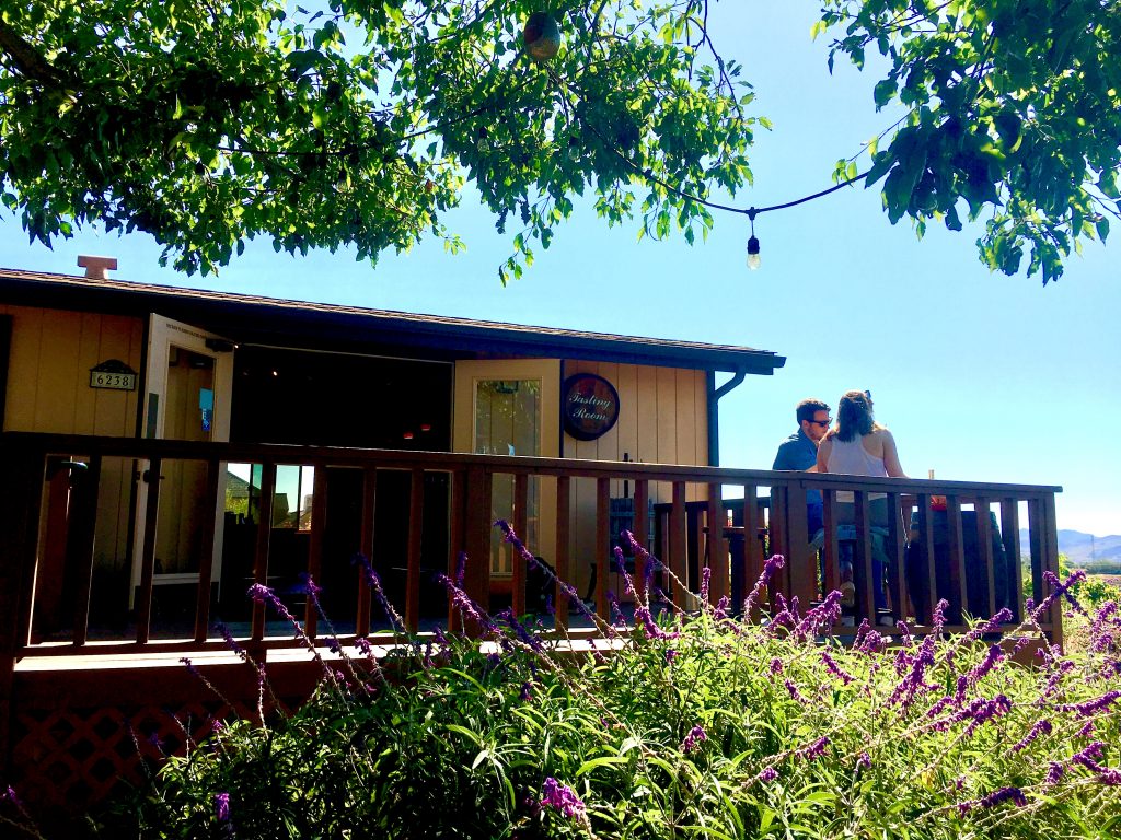 Outside view of the indoor wine tasting section