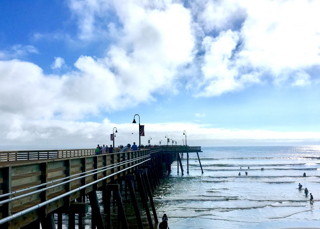view of Pismo Beach pier facing the ocean