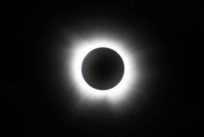 Solar Eclipse with corona visible