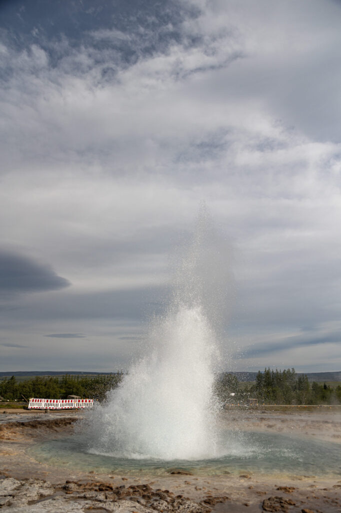 Strokkur in the process of erupting