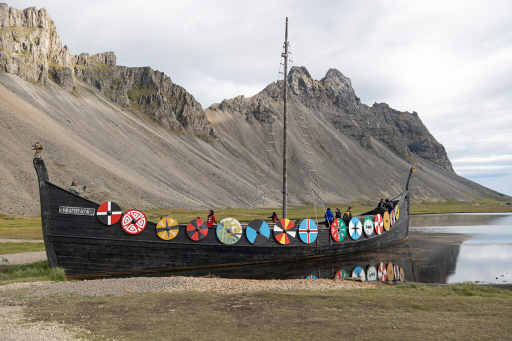 Side View of Viking Long Boat