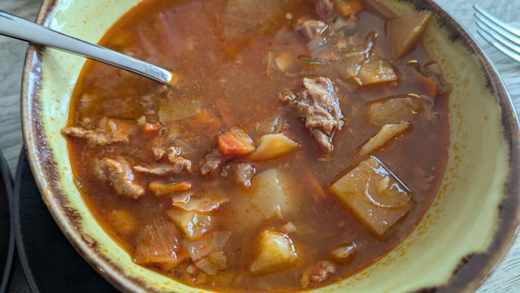 Icelandic lamb meat soup